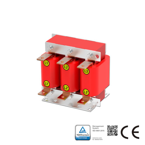 Line Reactor AC 3-Phase 400V ,2%(uK), Rated Current 240A , 90kw