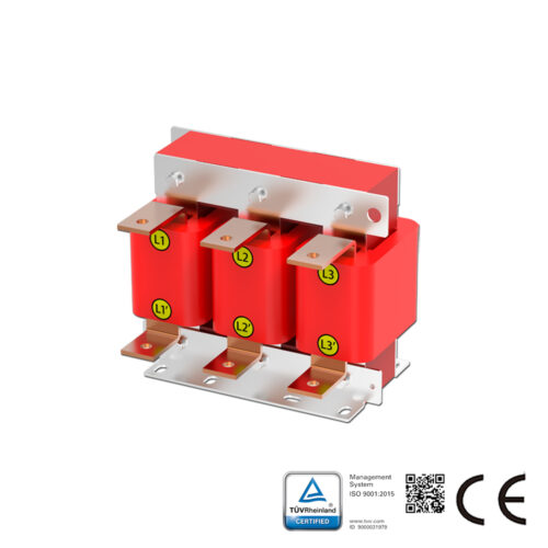 Line Reactor AC 3-Phase 400V ,2%(uK), Rated Current 290A , 132kw
