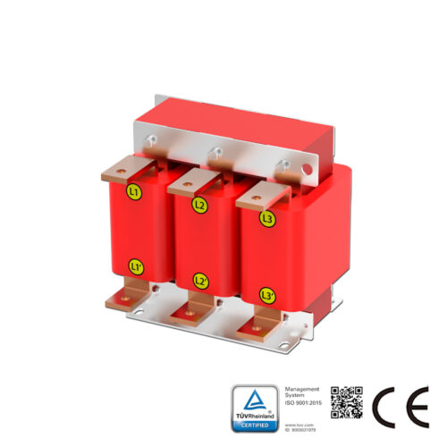 Line Reactor AC 3-Phase 400V ,2%(uK), Rated Current 660A , 315kw
